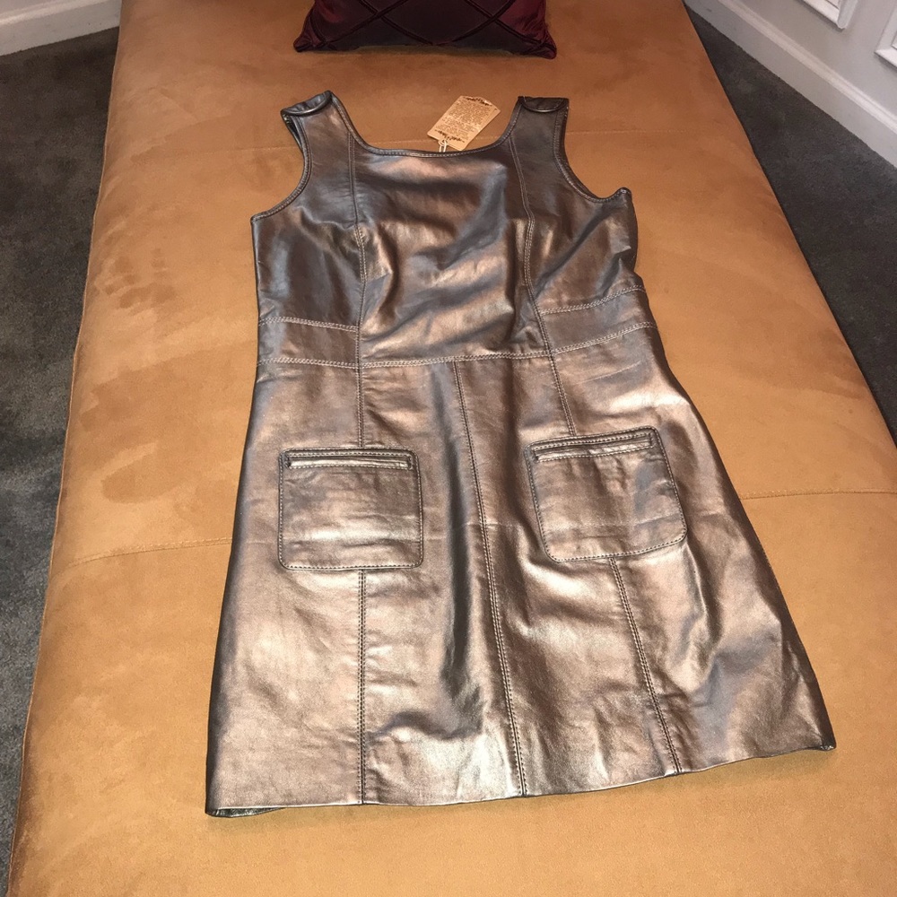 Leather dress